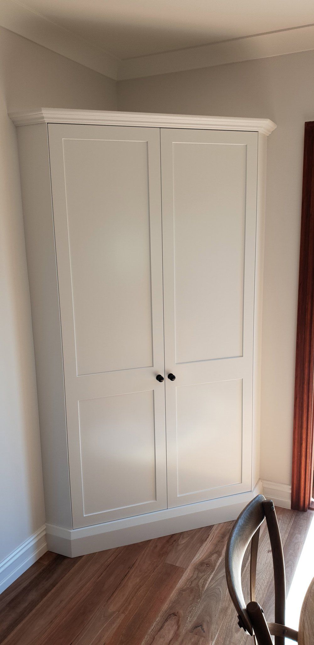 White Double Door Cupboard — Cabinetry Solutions in Balaclava NSW