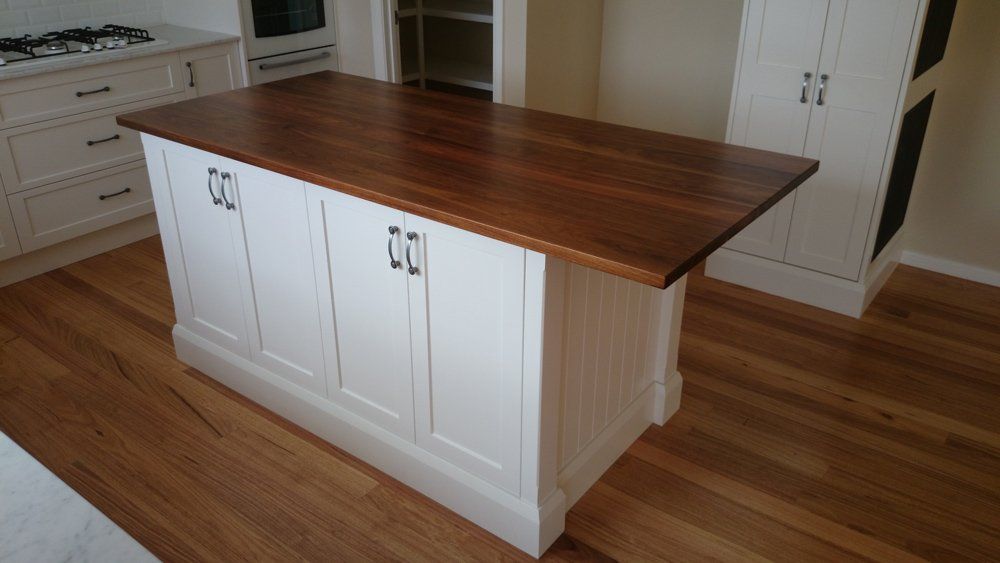 Kitchen Island with Custom Bar Top — Custom Fitted Kitchens in Balaclava NSW