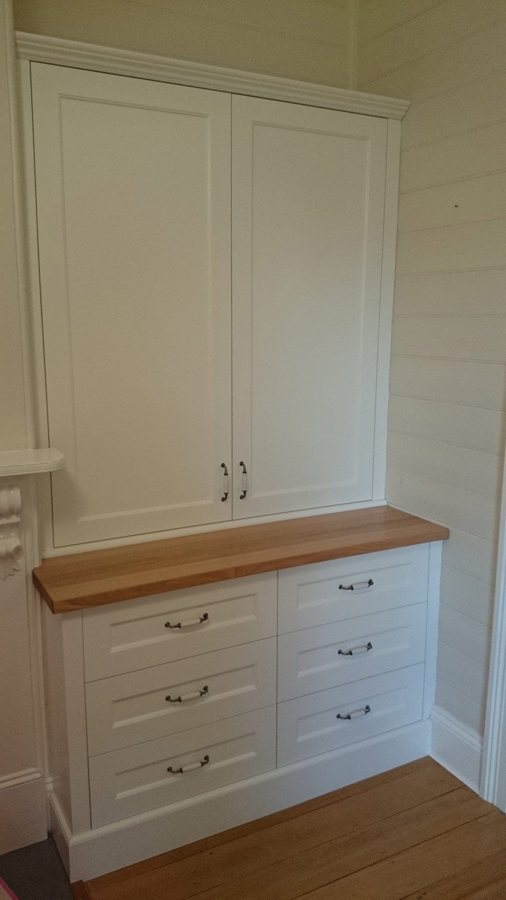 Custom Tall White Cabinetry — Kitchen Cabinet in Balaclava NSW