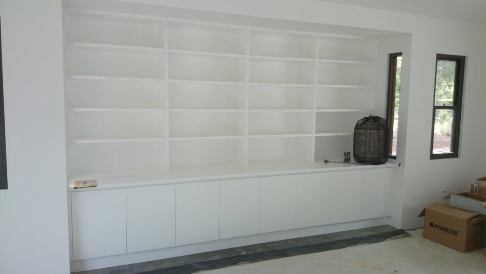Empty White Cabinet — Cabinetry Solutions in Balaclava NSW
