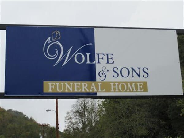 Wolf & Sons Funeral Home Exterior Sign