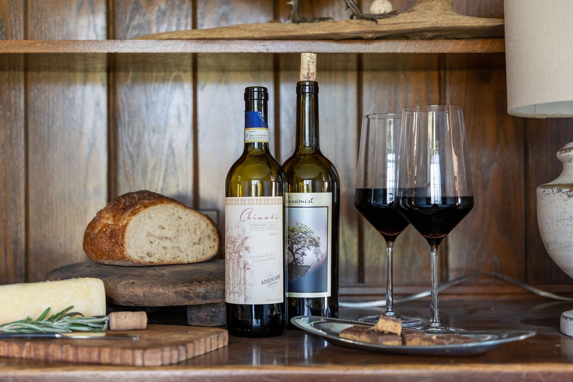 bottle and glasses 1