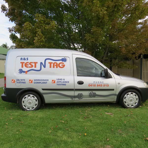 test and tag work van