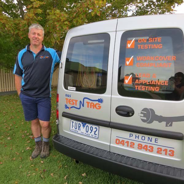 test and tag van and man