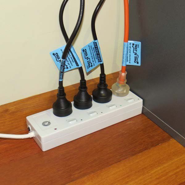 power strip with four cables