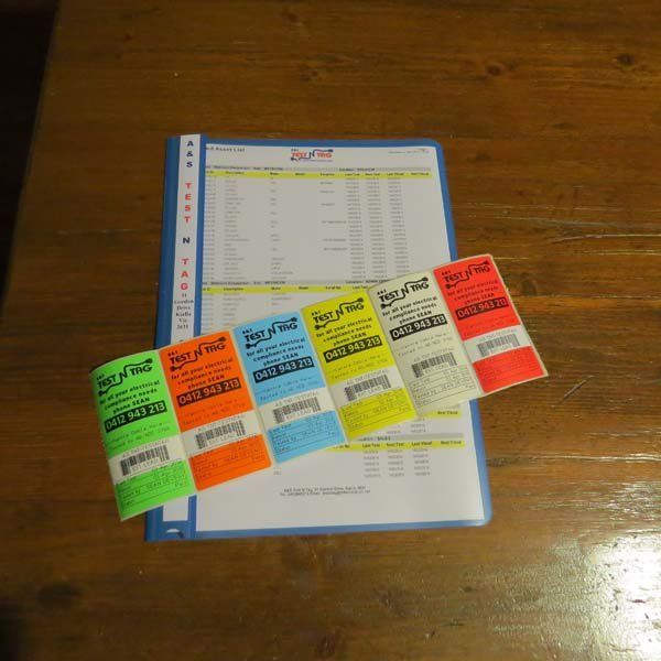 test and tag paperwork