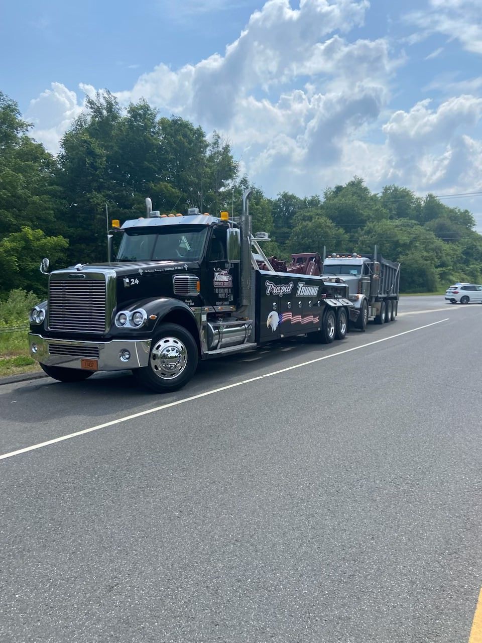 Black Tow Truck — Prospect, CT — Prospect Service & Towing