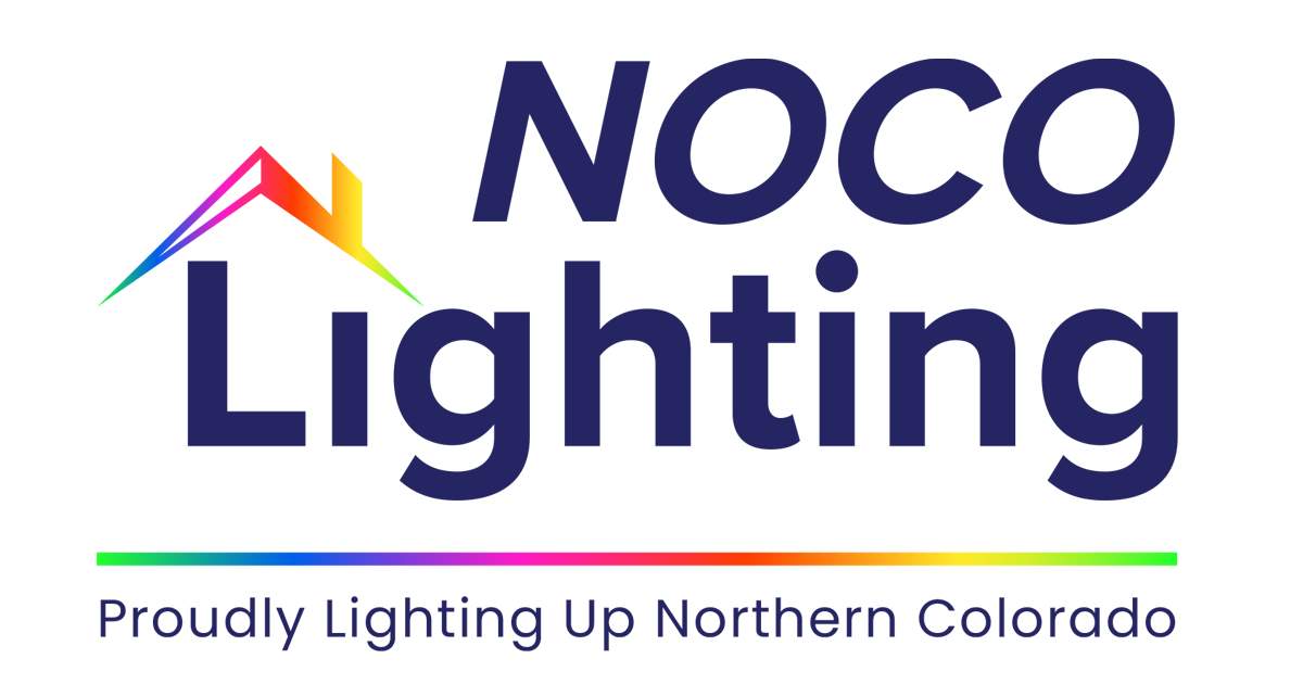 The logo for noco lighting is proudly lighting up northern colorado.