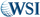 El logotipo de WSI es azul y tiene un globo terráqueo encima.