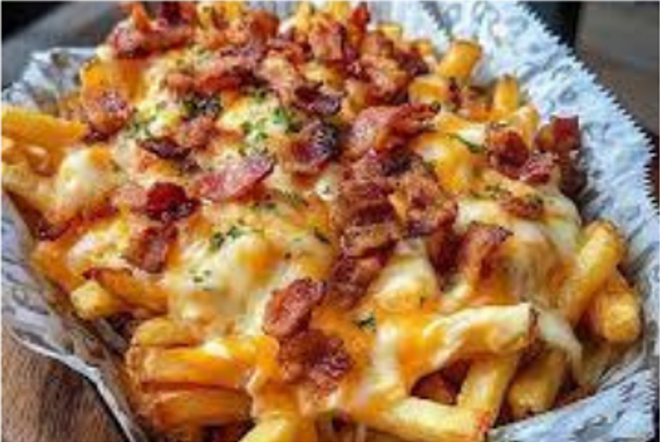 Fries Topped With Melted Cheese — Fresh Seafood In Warana, QLD