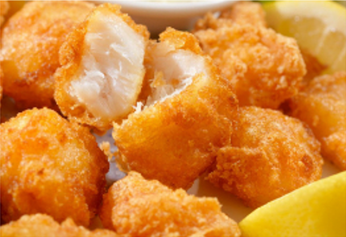 Golden Fried Fish Pieces — Fresh Seafood In Warana, QLD