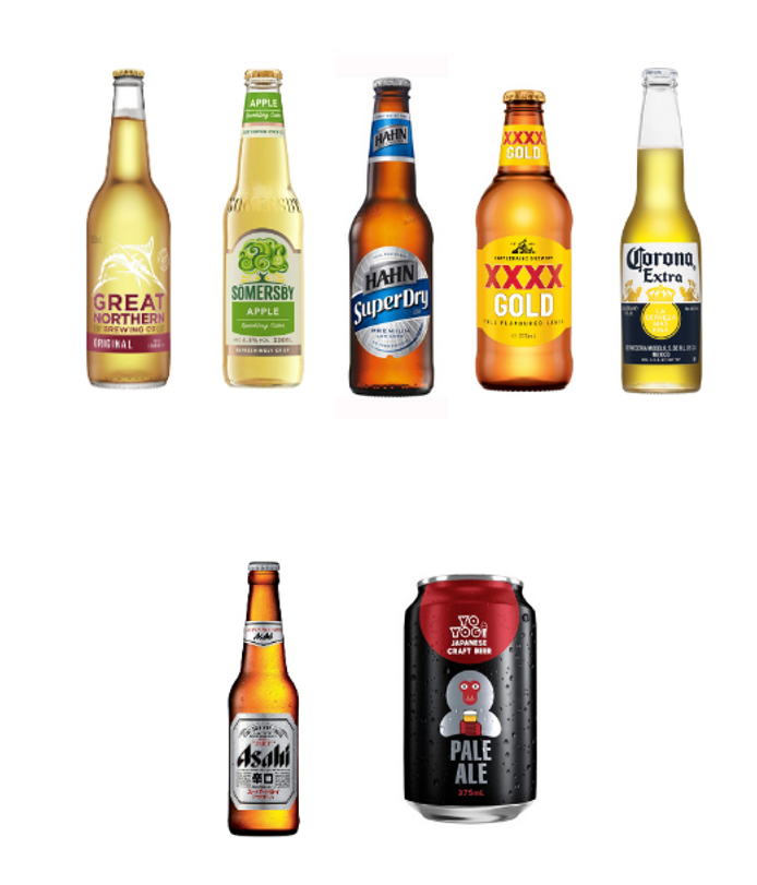 Bottle and Can Beer — Fresh Seafood In Warana, QLD