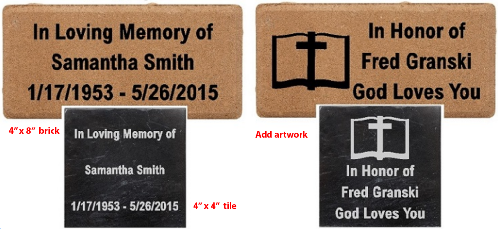 brick with sample text