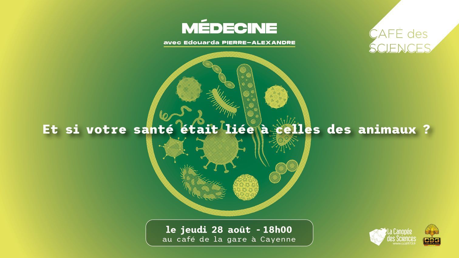 Une affiche verte sur la zoonose
