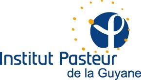 A blue logo for institut pasteur de la guyane