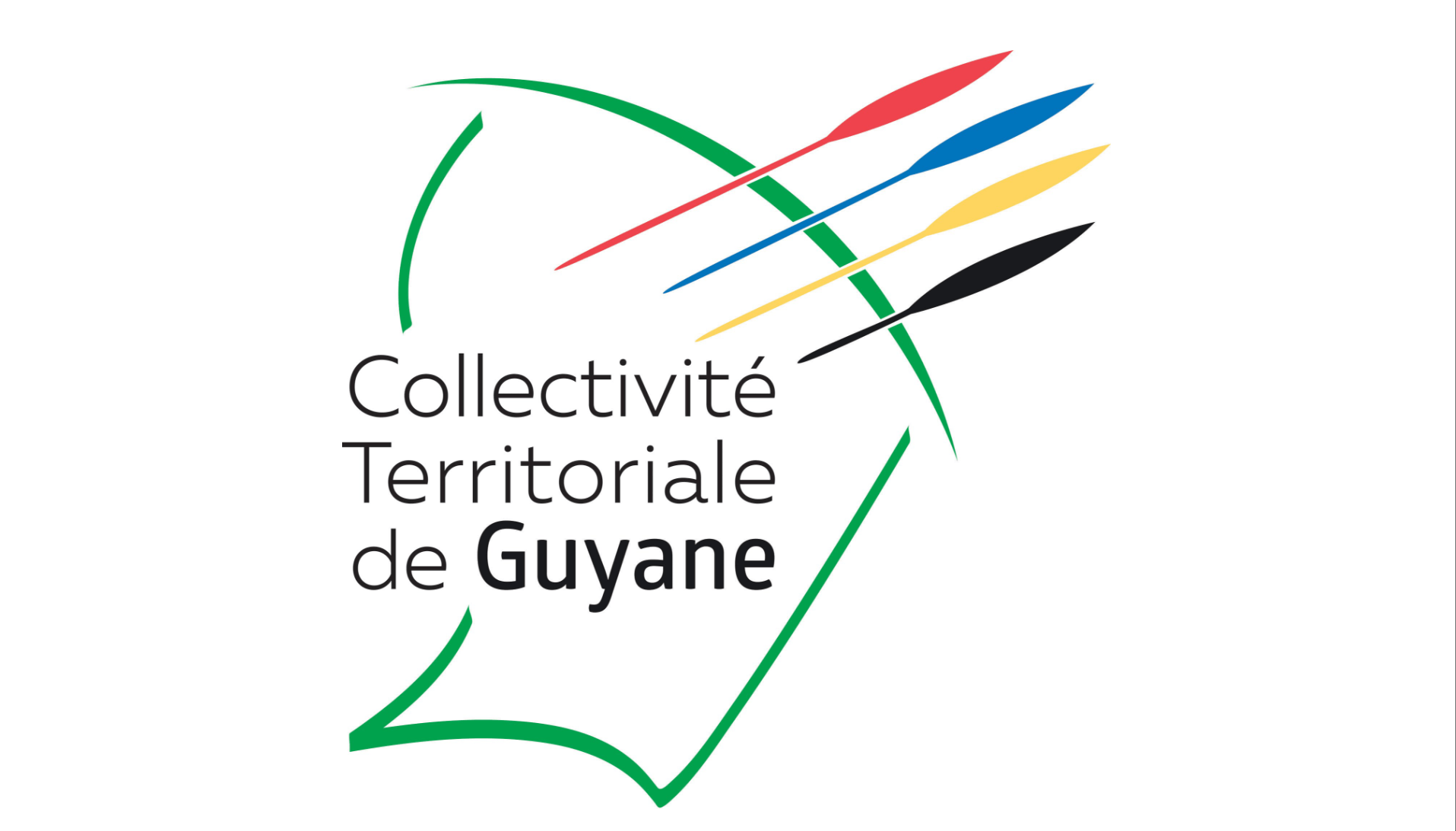 Le logo du collectif territorial de guyane est un dessin d'une tête d'où sortent des flèches.