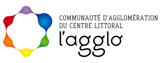 The logo for communauté d' agglomération du centre littoral l' agglo 55