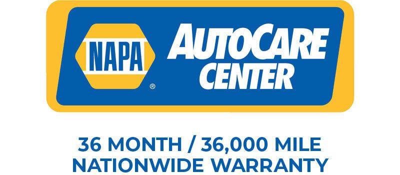 Napa autocare center has a 36 month / 36,000 mile nationwide warranty