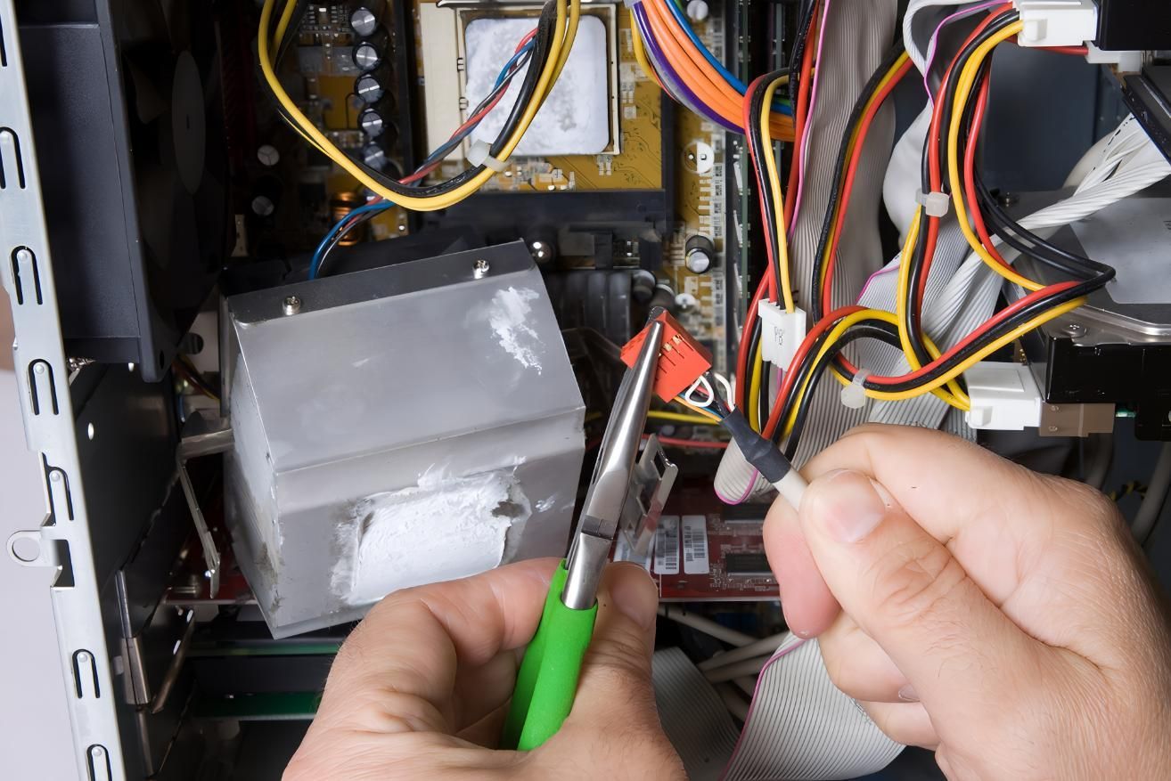 Hands Using Pliers to Cut a Wire — J&C Electrical Services in Sarina, QLD