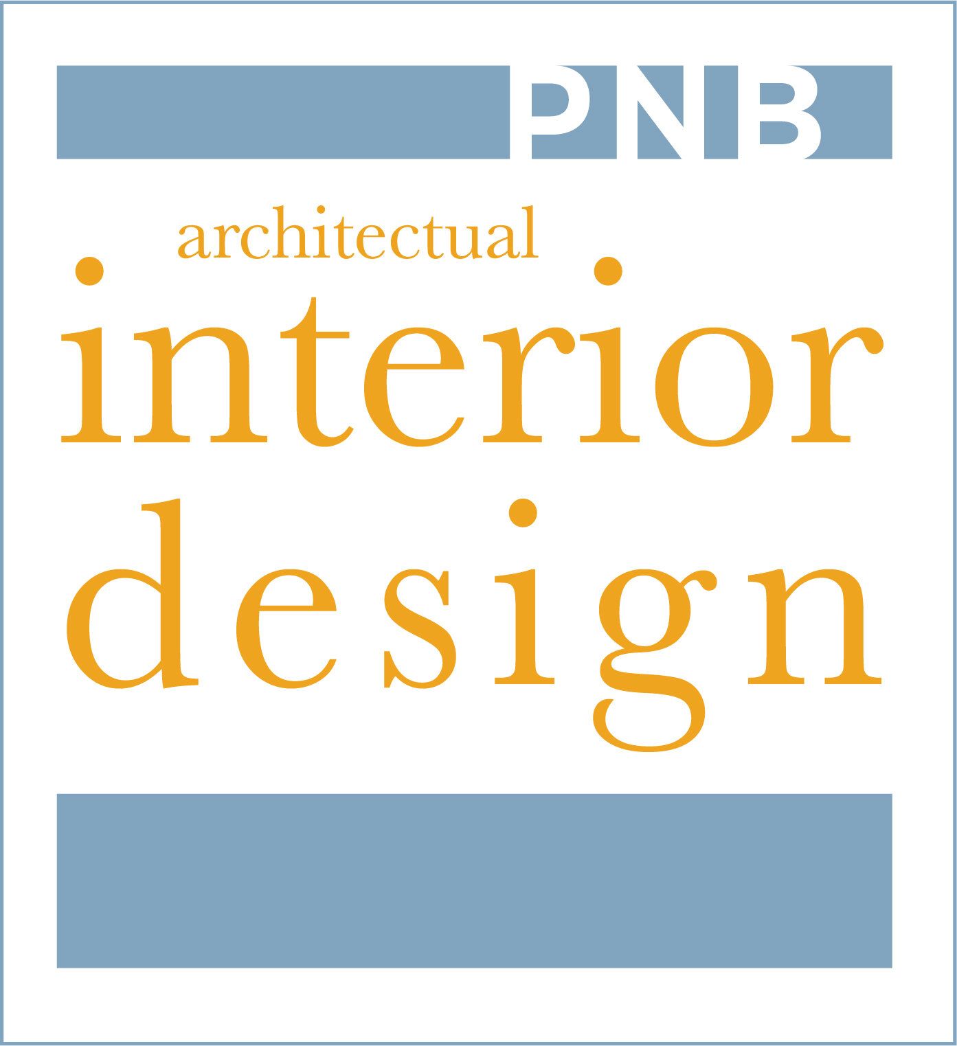 A logo for pnb architectural interior design