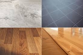 Four different flooring types: marble, tile, hardwood, and laminate.