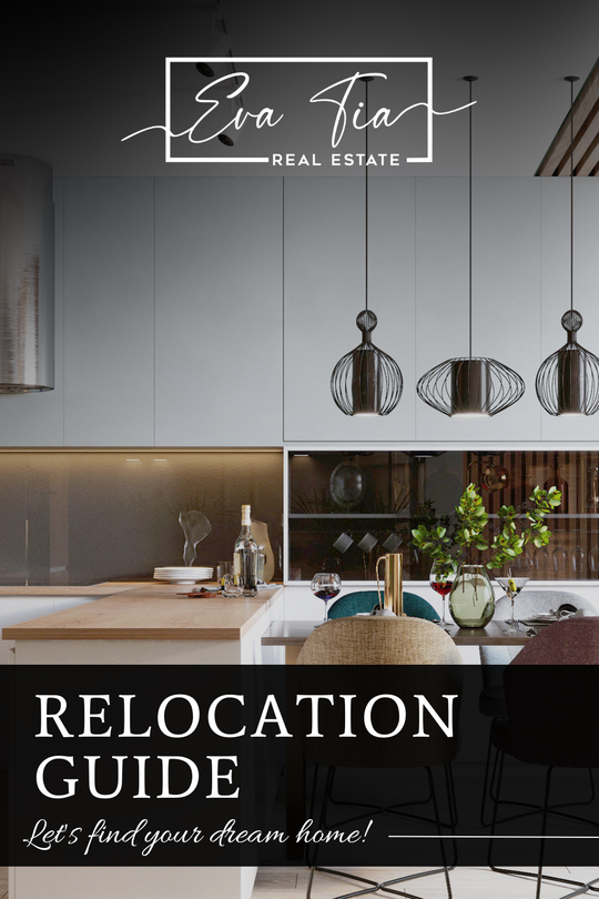 a relocation guide PDF cover for Eva Tia