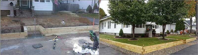Lawn Before and After - Landscaping services in Albany, NY