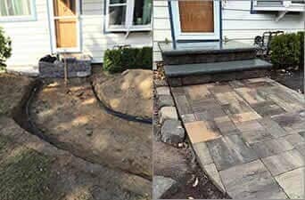 Pathway Before and After Landscaping - Landscaping services in Albany, NY