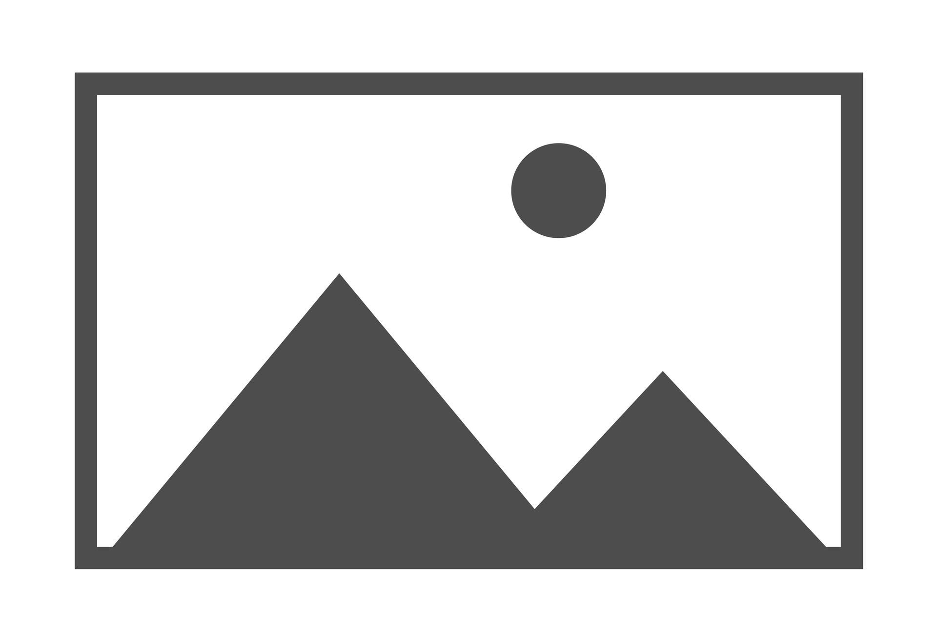 Mountains and a sun inside a rectangular frame.