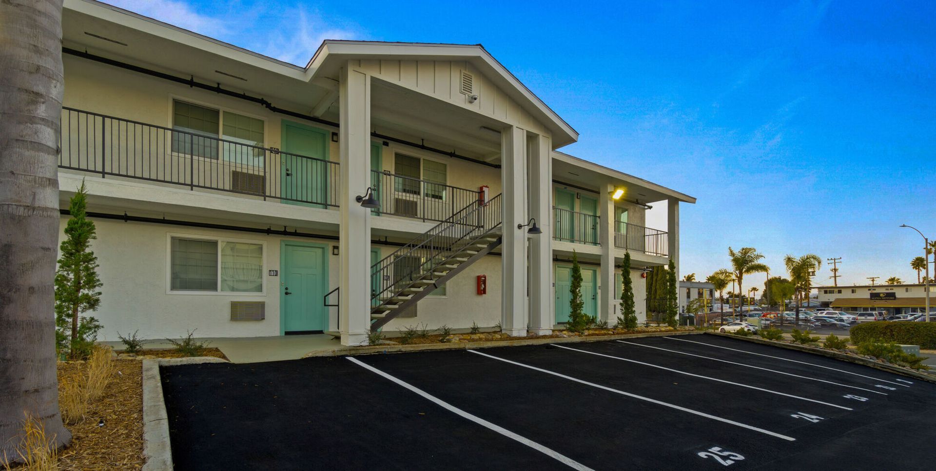 Photo of a two story building