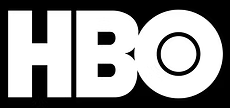 The hbo logo is white on a black background.