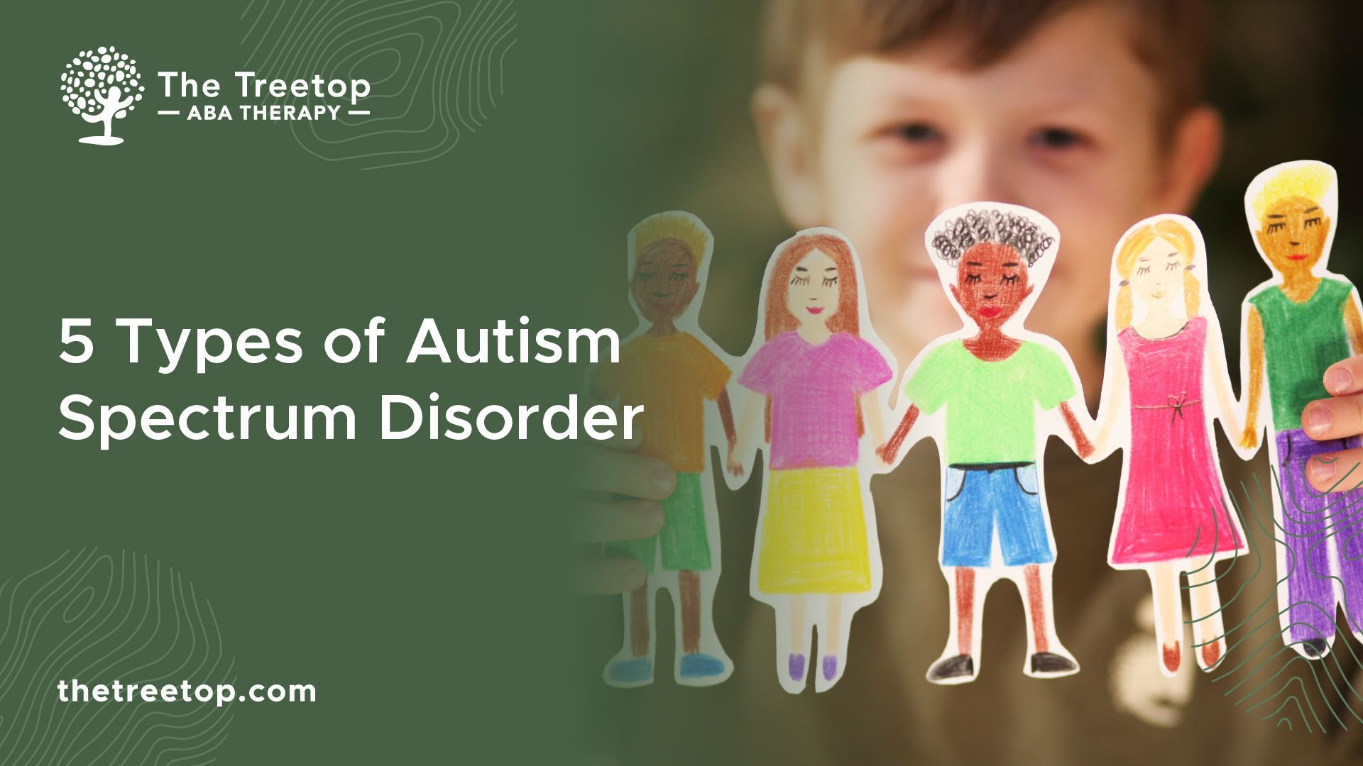 Boy holding paper dolls. Title: