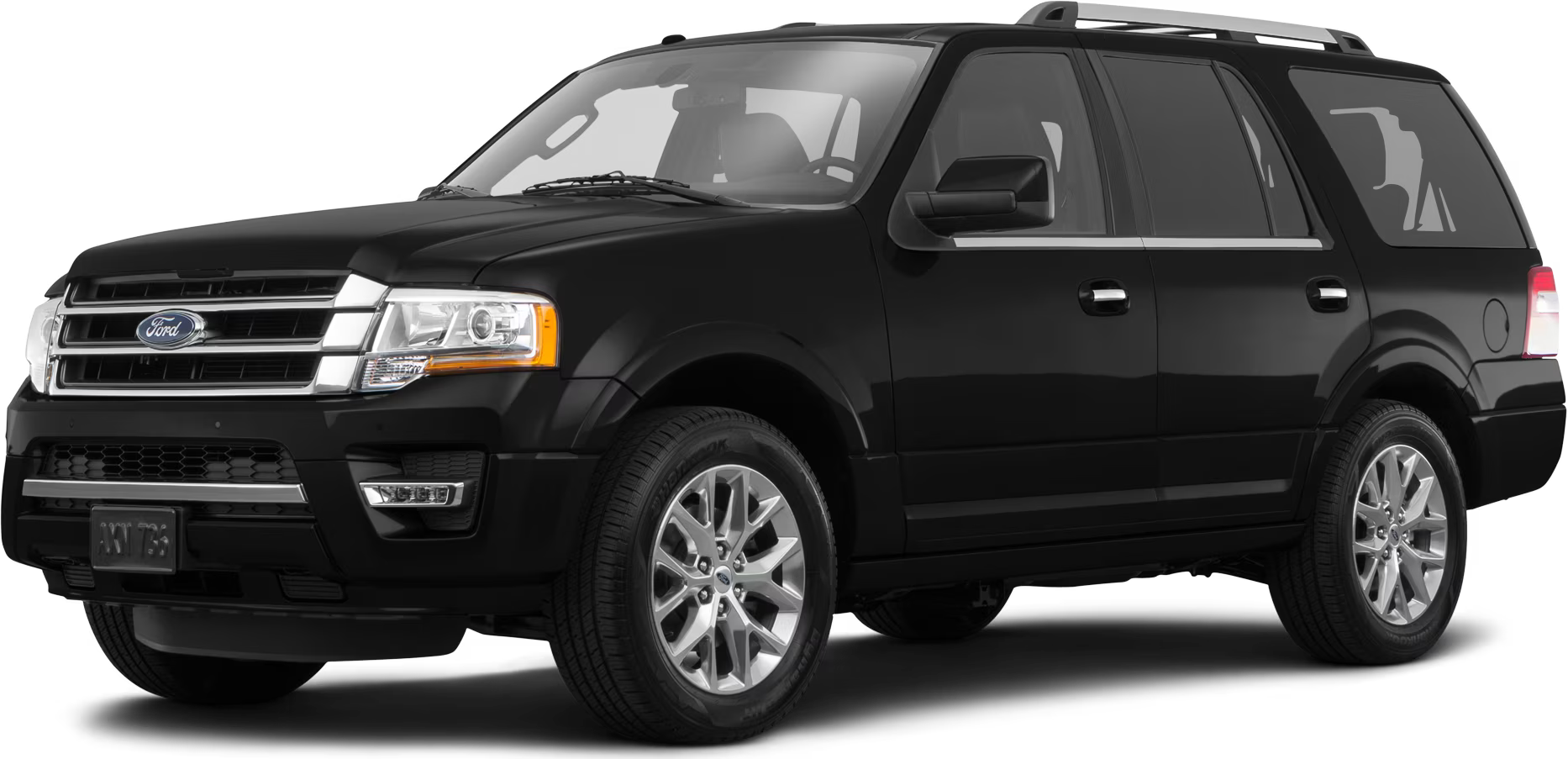 A black ford expedition is shown on a white background.