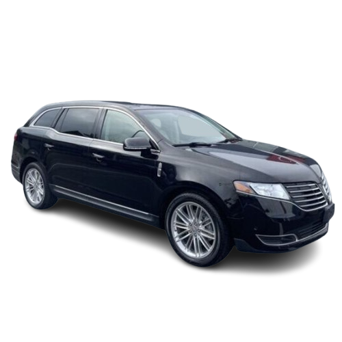 A black lincoln mkx station wagon is shown on a white background.