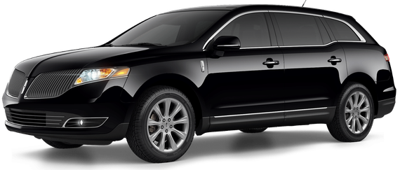 A black lincoln mkx is shown on a white background.