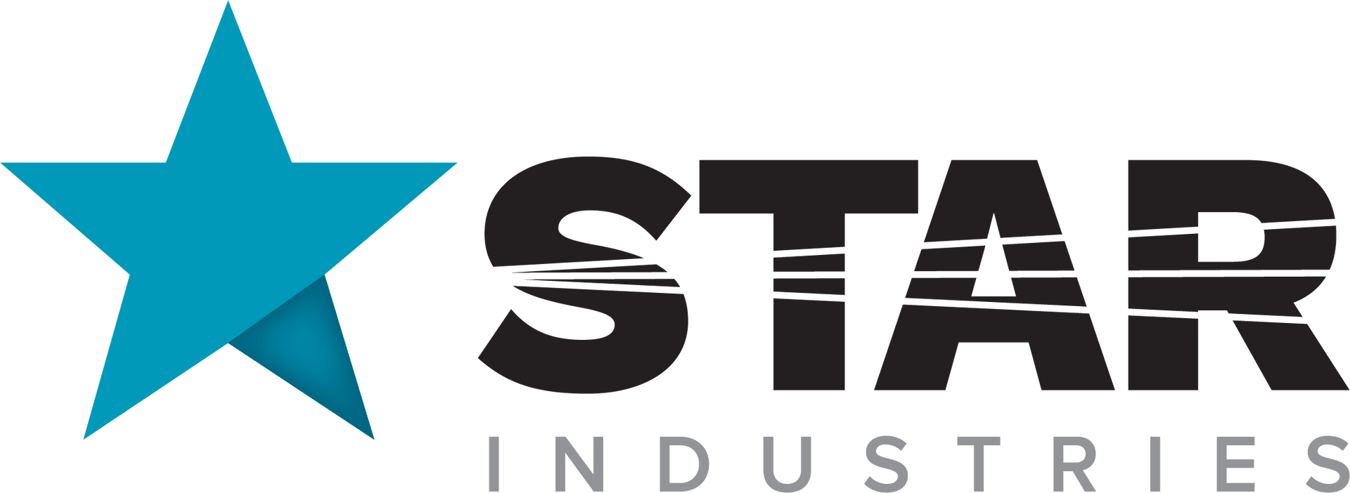 A logo for star industries with a blue star