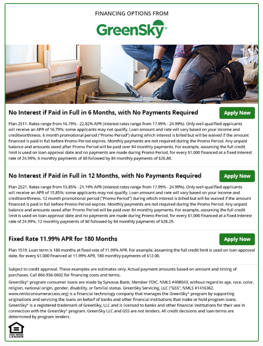 grayson restoration financing options
