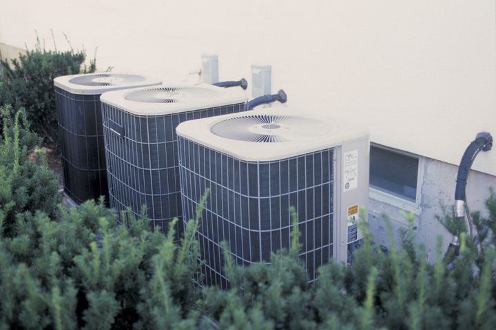 Three Medium Size White HVAC — Dewey, Arizona — Stay Cool Heating & Air Conditioning LLC