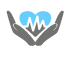 icono corazon y manos