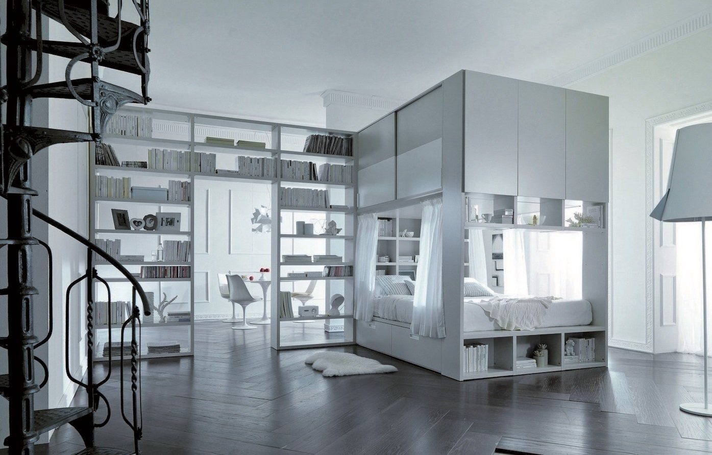 camera da letto bianca