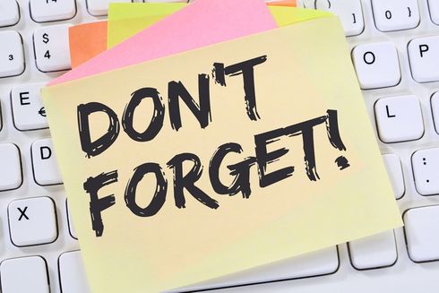 Don't Forget Reminder Note — Greensboro, N.C — Merlin Centre For Hypnosis & Enlightenment