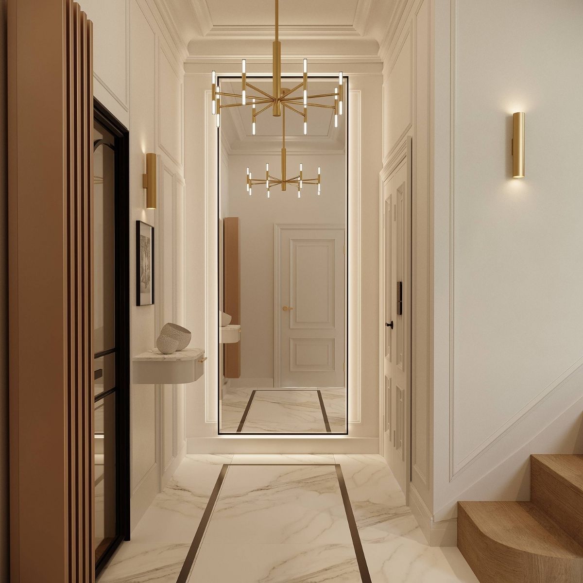 Avala Arhi, Dizajn Enterijera, Projekat 11, Beč, Austrija. Elegantno uređen hodnik.