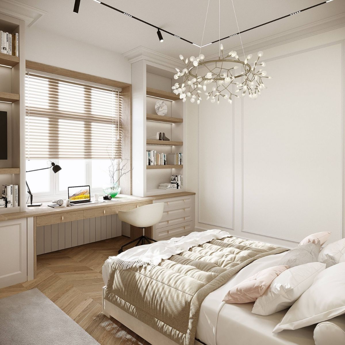 Avala Arhi, Dizajn Enterijera, Projekat 11, Beč, Austrija. Elegantno uređena spavaća soba.