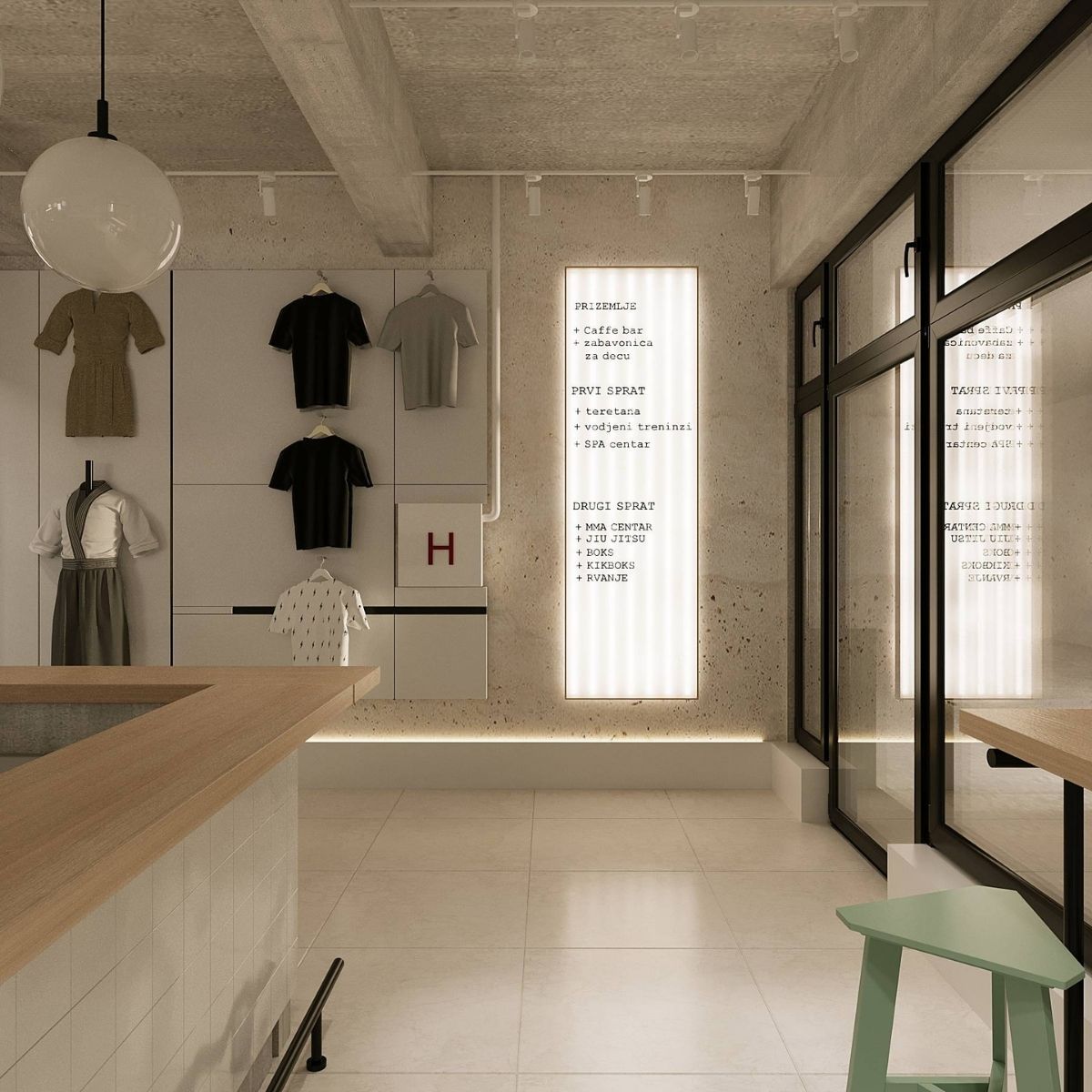 Avala Arhi, Dizajn Enterijera, Projekat 12, Poslovno - komercijalni dizajn, Novi Beograd.  Elegantno dizajniran komercijalni prostor.