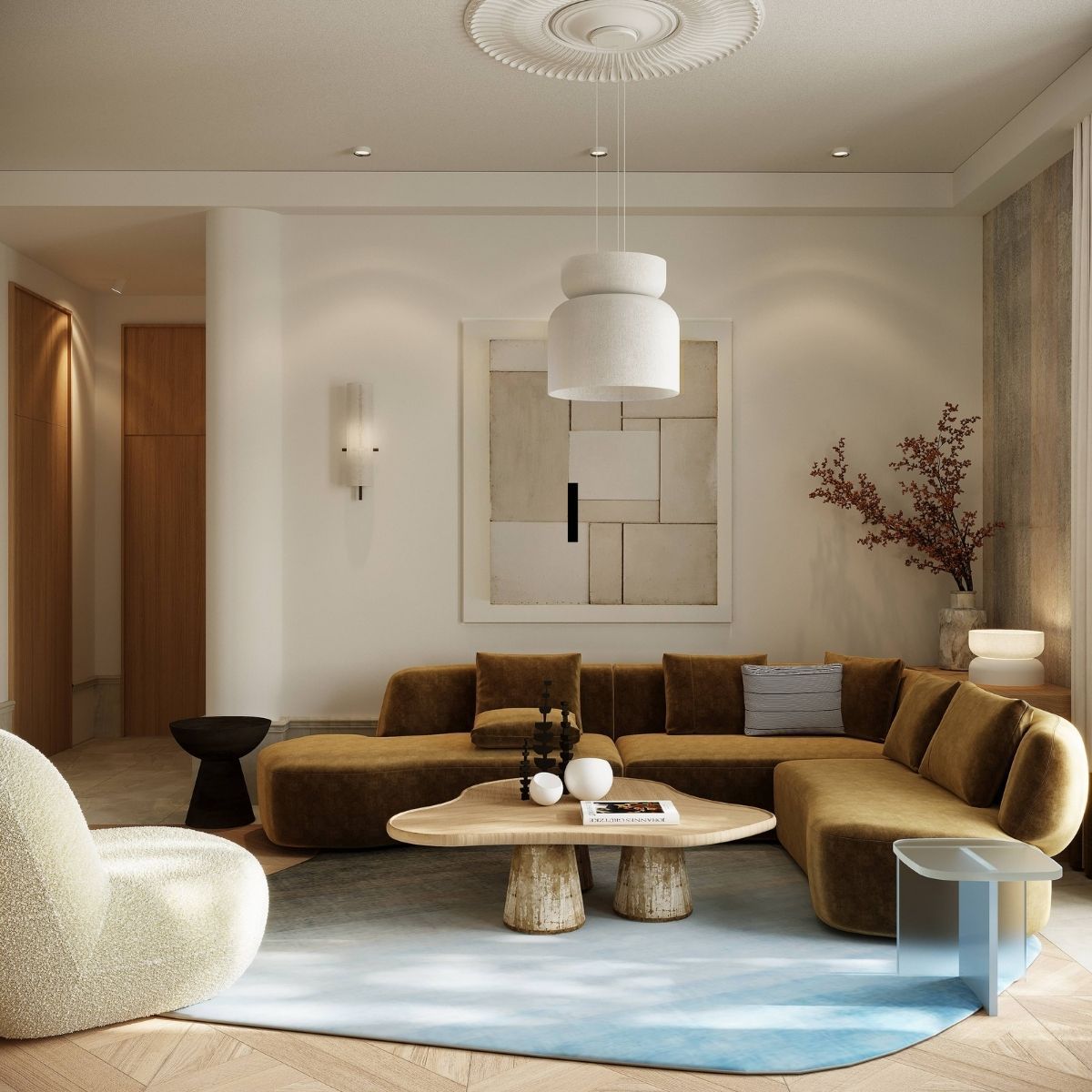 Avala Arhi, Dizajn Enterijera, Projekat 2, Beograd, Stari Grad. Elegantno uređen dnevni boravak.