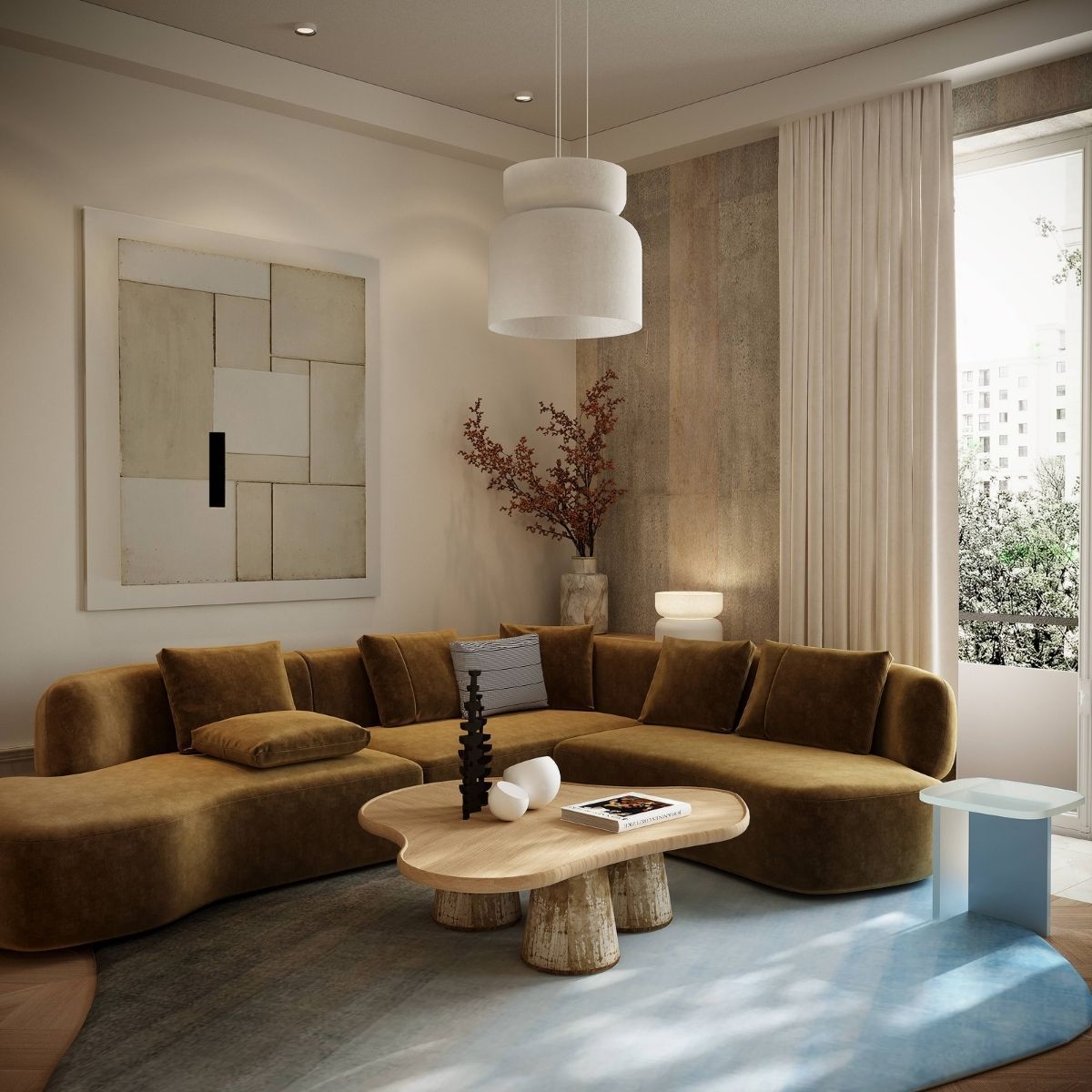 Avala Arhi, Dizajn Enterijera, Projekat 2, Beograd, Stari Grad. Elegantno uređen dnevni boravak.