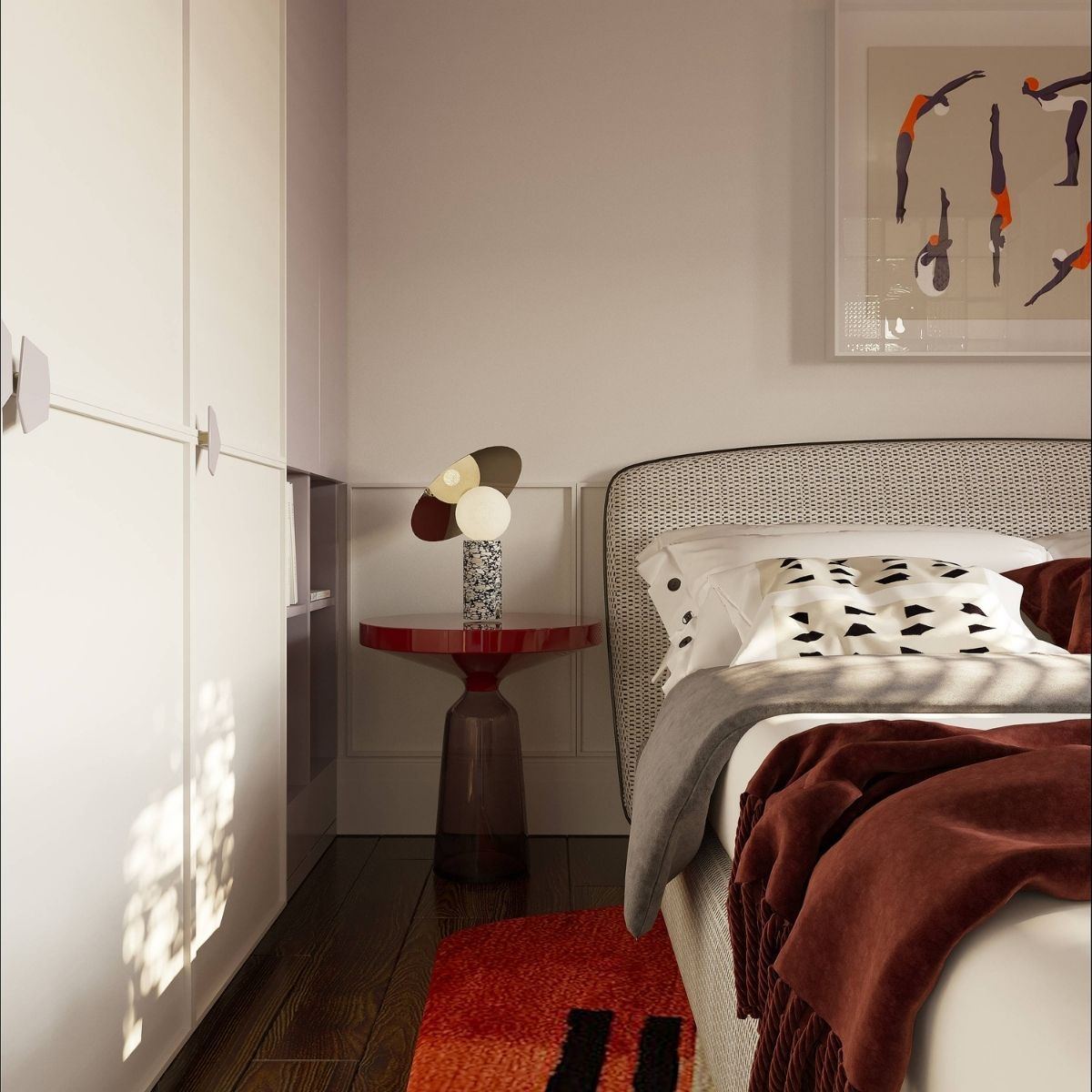 Avala Arhi, Dizajn Enterijera, Projekat 4, Beograd, Voždovac. Elegantno uređena spavaća soba.