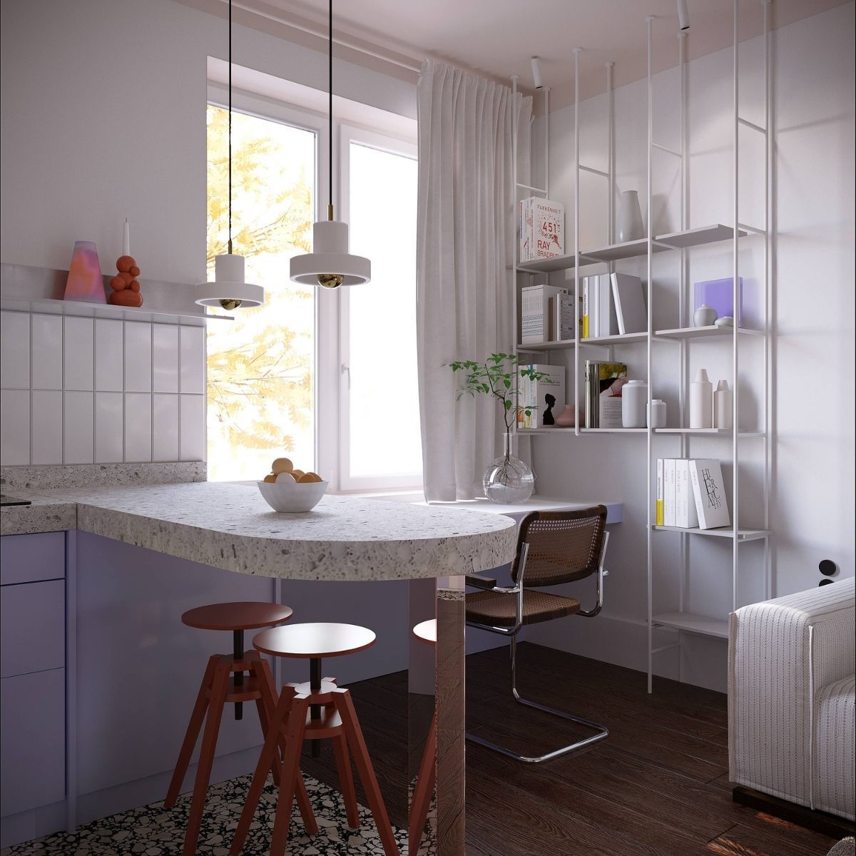 Avala Arhi, Dizajn Enterijera, Projekat 4, Beograd, Voždovac. Elegantno uređena kuhinja i trpezarija.