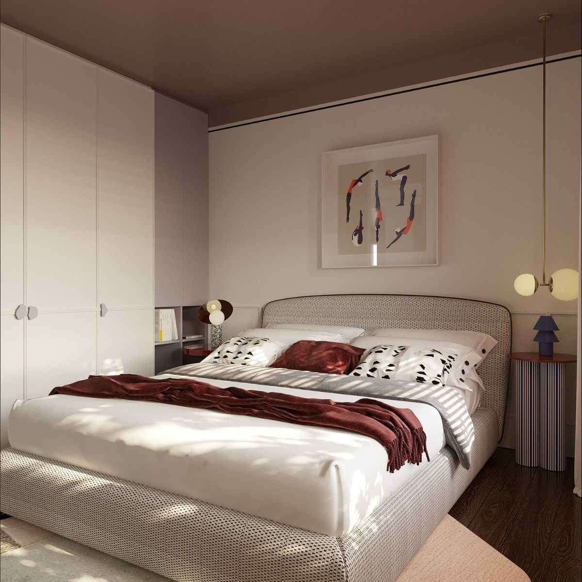 Avala Arhi, Dizajn Enterijera, Projekat 4, Beograd, Voždovac. Elegantno uređena spavaća soba.