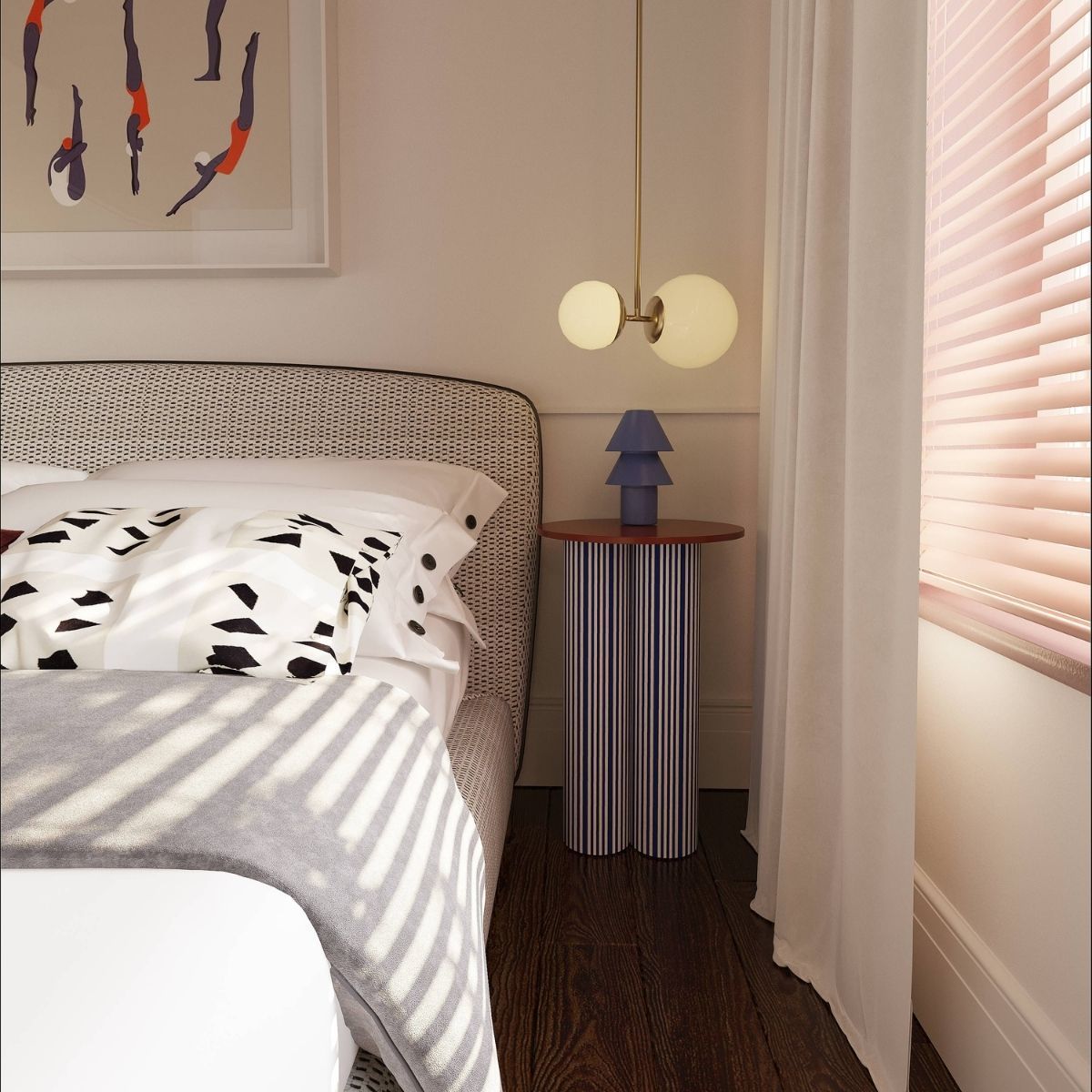 Avala Arhi, Dizajn Enterijera, Projekat 4, Beograd, Voždovac. Elegantno uređena spavaća soba.